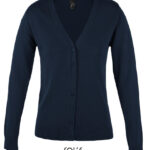 Women´s Golden V-Neck Knitted Cardigan
