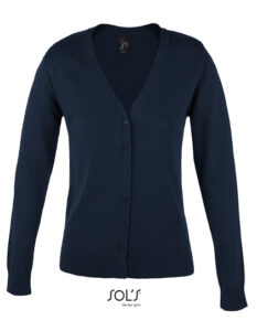 Women´s Golden V-Neck Knitted Cardigan