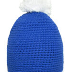 Pompon Hat With Contrast Stripe