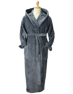 DeLuxe Velour Bathrobe with hood