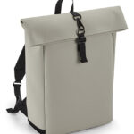 Matte PU Roll-Top Backpack