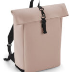 Matte PU Roll-Top Backpack