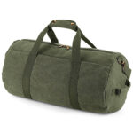 Vintage Canvas Barrel Bag