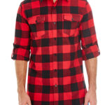 Woven Plaid Flannel Shirt