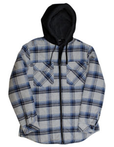 Men´s Flannel Jacket With Sherpa Hoodie