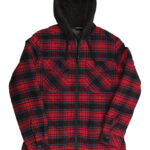 Men´s Flannel Jacket With Sherpa Hoodie