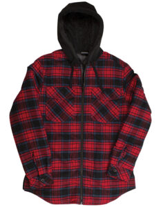Men´s Flannel Jacket With Sherpa Hoodie