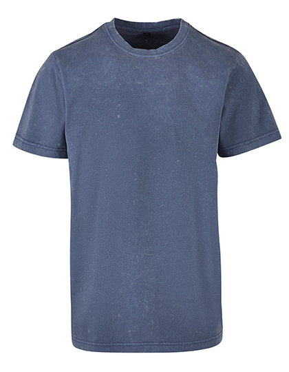 Acid Washed Round Neck Tee
