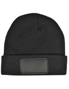 Knitted Hat With Patch
