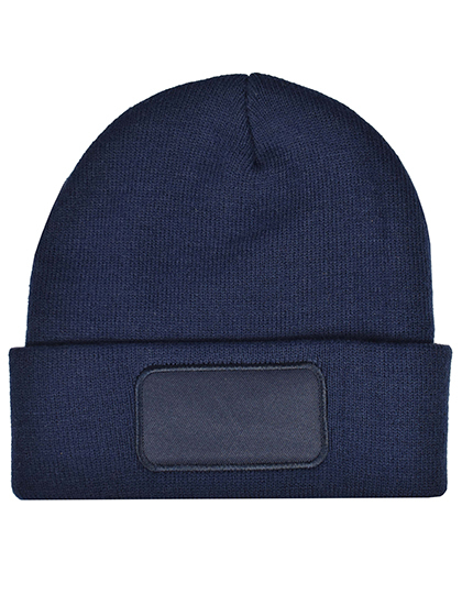 Knitted Hat With Patch