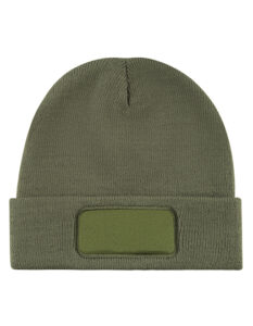 Knitted Hat With Patch