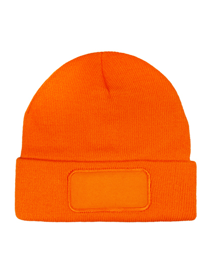 Knitted Hat With Patch