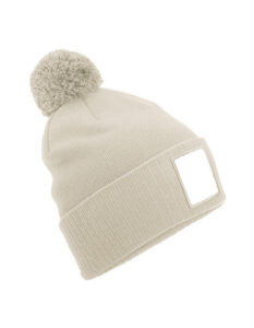 Appliqué Patch Pom Beanie