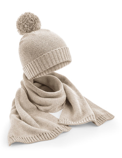Knitted Scarf and Beanie Gift Set