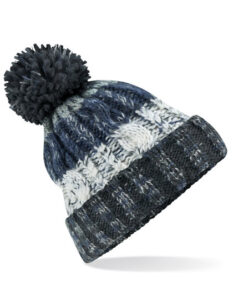 Corkscrew Pom Pom Beanie