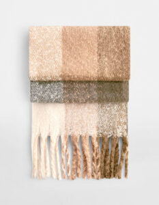 Fluffy Check Scarf