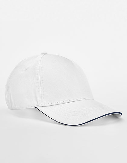 EarthAware® Classic Organic Cotton 5 Panel Cap – Sandwich Peak