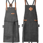 Bib Apron Canvas With Decorative Label