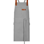 Bib Apron Canvas With Decorative Label