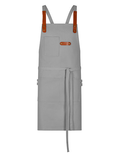 Bib Apron Canvas With Decorative Label