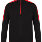 Adults 1/4 Zip Midlayer With Contrast Panelling