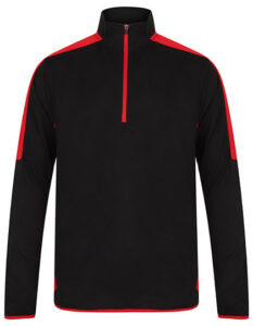 Adults 1/4 Zip Midlayer With Contrast Panelling