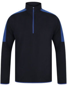 Adults 1/4 Zip Midlayer With Contrast Panelling