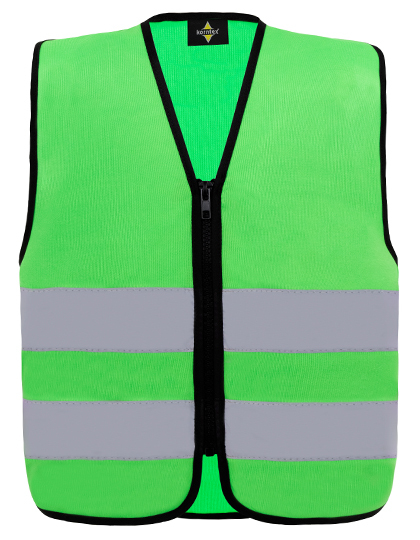 Kids´ Hi-Vis Safety Vest With Front Zipper Aalborg
