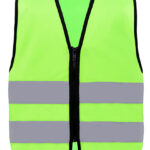 Kids´ Hi-Vis Safety Vest With Front Zipper Aalborg