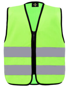Kids´ Hi-Vis Safety Vest With Front Zipper Aalborg