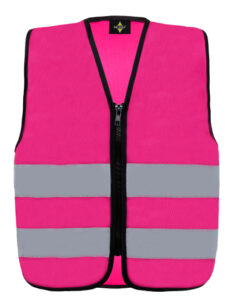 Kids´ Hi-Vis Safety Vest With Front Zipper Aalborg