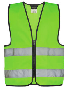 Kids´ Hi-Vis Safety Vest With Front Zipper Aalborg