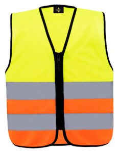 Kids´ Hi-Vis Safety Vest With Front Zipper Aalborg