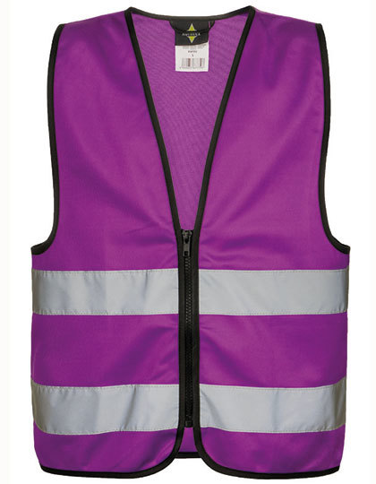 Kids´ Hi-Vis Safety Vest With Front Zipper Aalborg