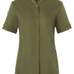 Ladies Chefs Jacket Green-Generation Short Sleeve