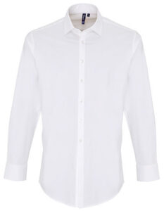 Men´s Stretch Fit Poplin Long Sleeve Cotton Shirt
