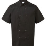 Studded Front Short Sleeve Chef´s Jacket