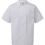 Studded Front Short Sleeve Chef´s Jacket