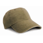 Washed Fine Line Cotton Cap With Sandwich Peak
