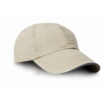 Washed Fine Line Cotton Cap With Sandwich Peak