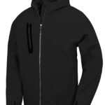 3-Layer Recycled Printable Hooded Casual Softshell Jacket
