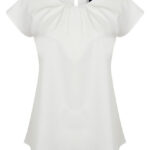 Ladies´ Pleat Front Short Sleeve Blouse