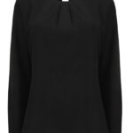 Ladies´ Pleat Front Long Sleeved Blouse