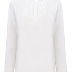 Ladies´ Pleat Front Long Sleeved Blouse