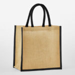 Natural Starched Jute Mini Gift Bag