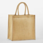 Natural Starched Jute Mini Gift Bag