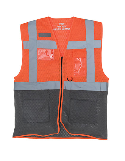 Hi-Vis Top Cool Recycled Open Mesh Executive Waistcoat