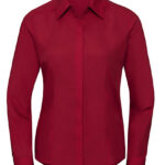 Ladies’ Long Sleeve Fitted Polycotton Poplin Shirt