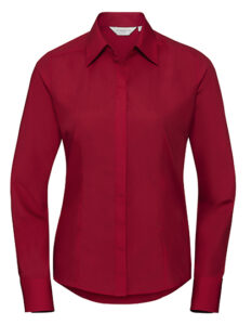 Ladies’ Long Sleeve Fitted Polycotton Poplin Shirt