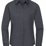 Ladies’ Long Sleeve Fitted Polycotton Poplin Shirt